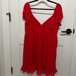 Lulu's Vibrant Red Mini Dress